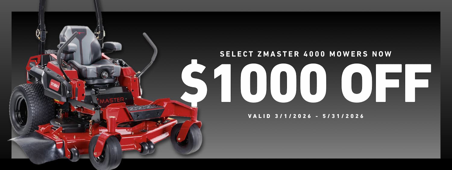 Save up to $1,250 OFF on select Toro Landscape Contractor Equipment banner